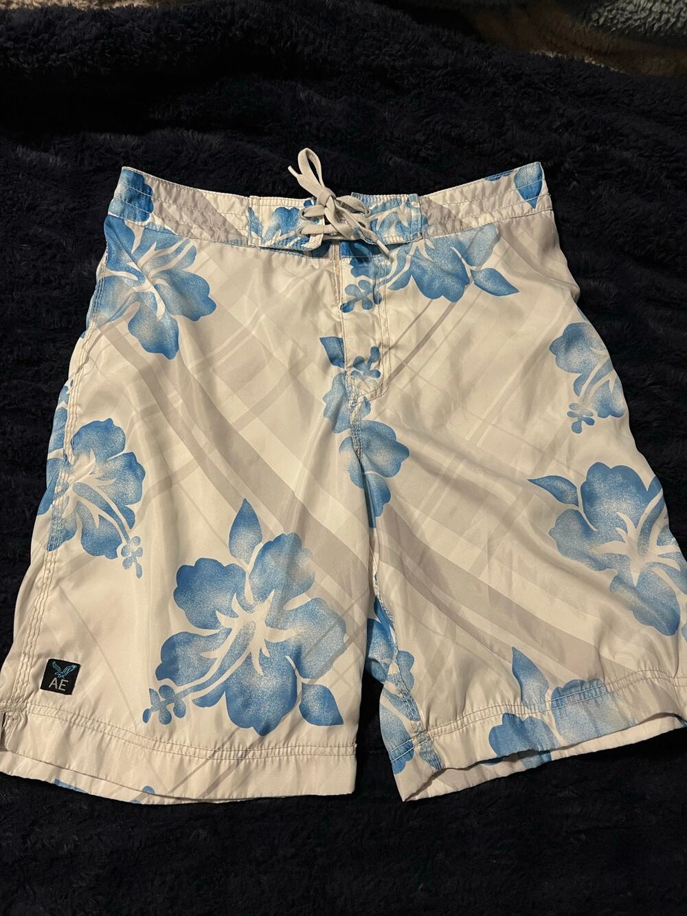 American Eagle Outfitters Swim Trunks Mens 32 Floral Hawaiian Board Shorts